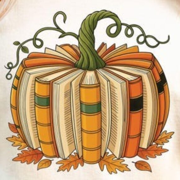 Book Pumpkin Shirt, Teacher Fall Shirt, Book Halloween shirt - Picture 2 of 3